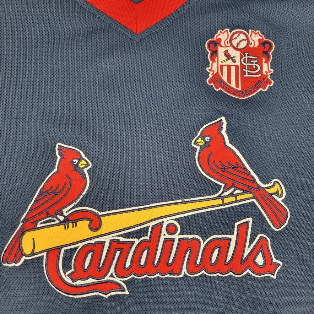 St. Louis Cardinals Shirt Mens XL Blue Red MLB Baseball Jersey Lee Sport Fan Tee - Picture 1 of 11